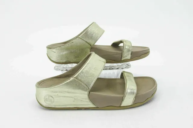 Fitflop Women Sandal Flare Size 9M Gold Slide Toning Shoe Pre Owned yq