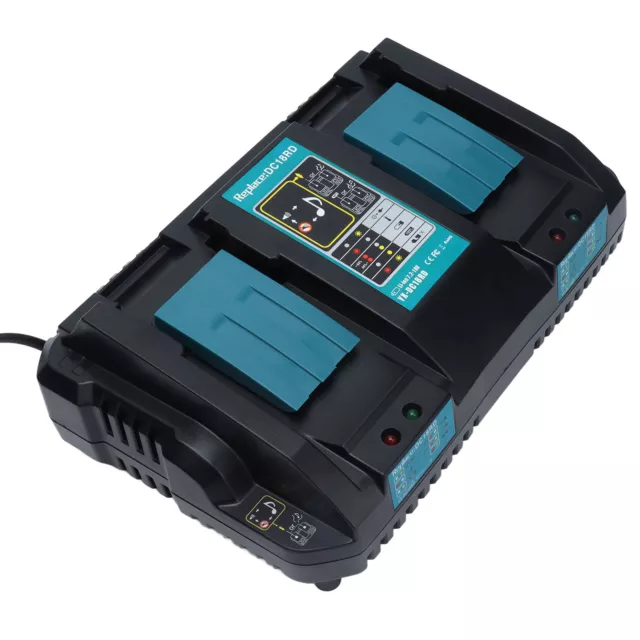 (US Plug 110‑220V)18V Dual Port Lithium Battery Charger Fast Charger