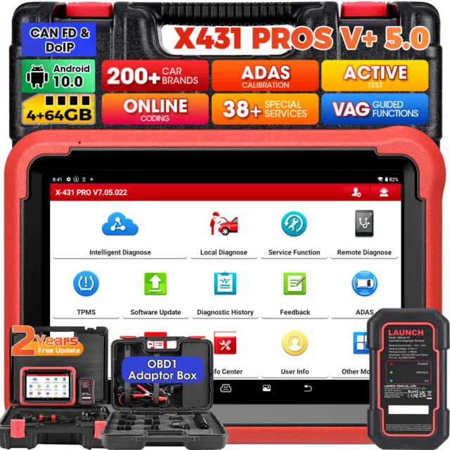 LAUNCH X431 PROS V PRO3S+ Valise Diagnostic Auto OBD2 Codage ECU 37+ Service FR