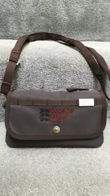 George Gina & Lucy Club Clutch Grey Brown Crossbody Bag