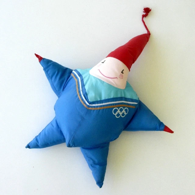 Mascotte jeux olympiques d'hiver Albertville 1992 bleu rouge 22 euros - Jeux & Jouets