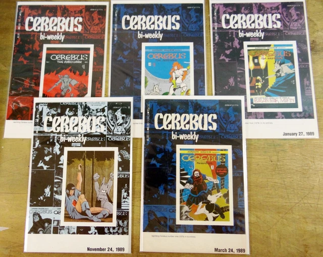 Lot of 5 Cerebus The Aardvark BiWeekly # 1-26 Dave Sim Reprints Aardvark-Vanahei