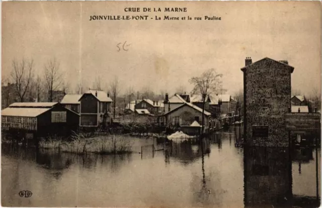 CPA JOINVILLE-le-PONT La Marne et la rue Pauline CRUE DE LA MARNE (600015)