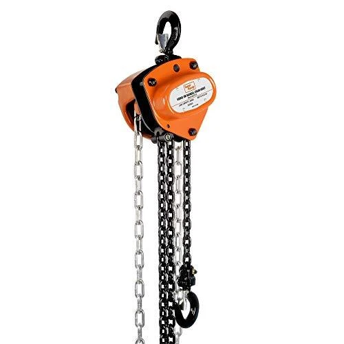 Manual Chain Block Hoist Come Along 1/2 Ton 1100Lbs Capacity 10 Foot Lift 2