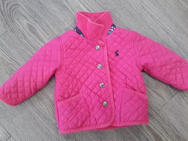 BABY JOULES QUILTED JACKET Age 3-6 Months 100% COTTON EXCELLENT CONDITION GIRLS