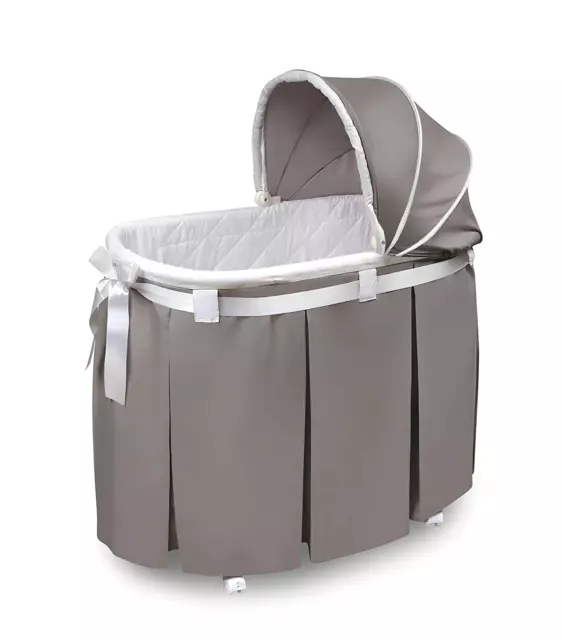 Wishes Rocking Baby Bassinet Heirloom Quality Bedside Sleeper with Bedding, Pad,