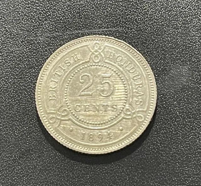 British Honduras 1894 25 Cents Coin