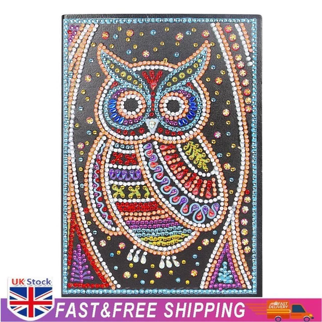 DIY Owl Special Shaped Diamond Painting 50 Pages A5 Students Notebook Sketchbook