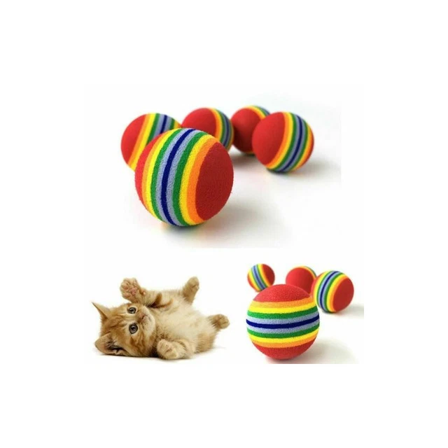 Lot de 5 Balles pour chats Multicolore Jouet pour Chat Petit Chien
