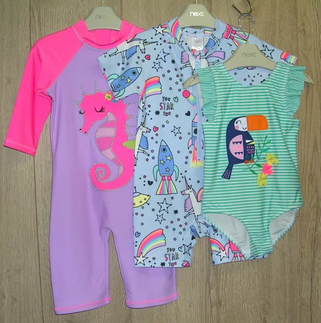 NEXT BLUEZOO MINI Club Girls Swimwear UV Sunsuit Swimming Costume Age 2 3 98cm 14.99 PicClick UK