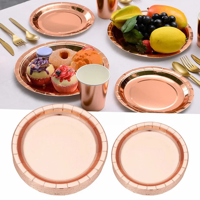 9 Inch & 7 Inch Paper Plates Ideal For Birthday Party Retirement Gender 25 PC