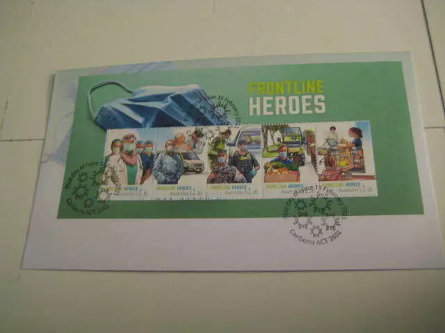 2020 Nuevo Australia Hoja Miniatura FDC En Frontline Héroes - MNH