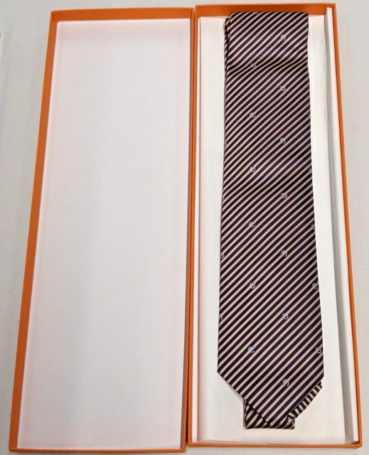 HERMES CRAVATE SOIE Lourde Club Nautique Silk Tie HTH2210