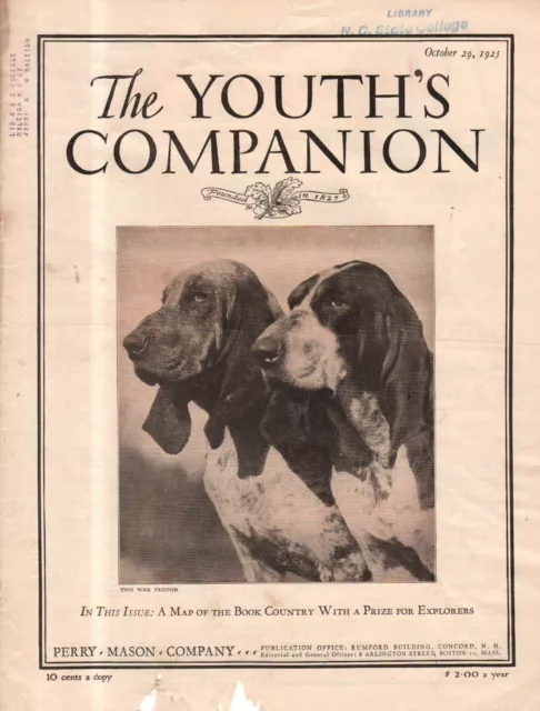 1925 Youth's companion cover - October 29 - Bloodhounds