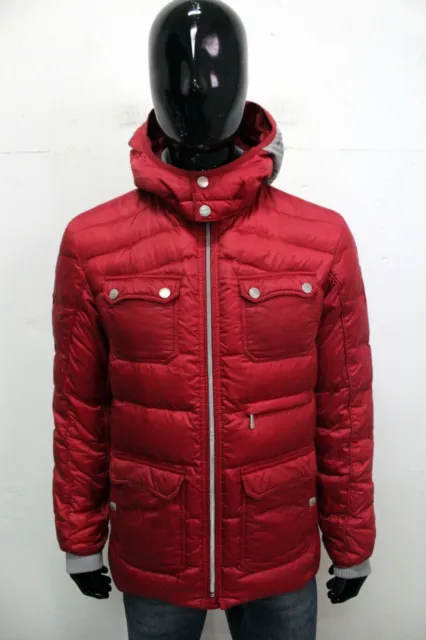 Trussardi Uomo Giubbotto Taglia 48 Rosso Giacca Invernale Giubbino Coat Jacket