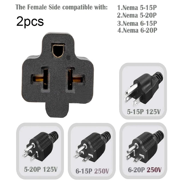 Spina di conversione multifunzione da NEMA 5 20R a NEMA 5 15P per proprietari di case intelligenti