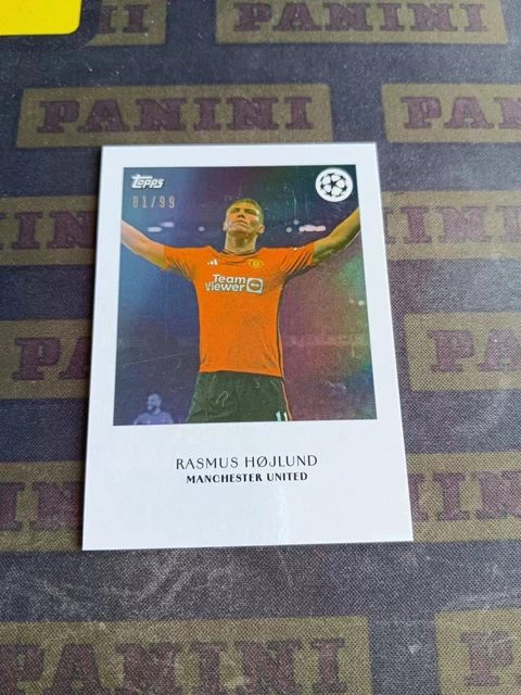 Carte Topps Chrome Rasmus Hojlund #184 Toppsfractor /52 Man Utd 2024-25