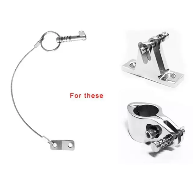 316 Stainless Steel Quick Release Pin 1/4" with Lanyard Boat Bimini Top Fittings