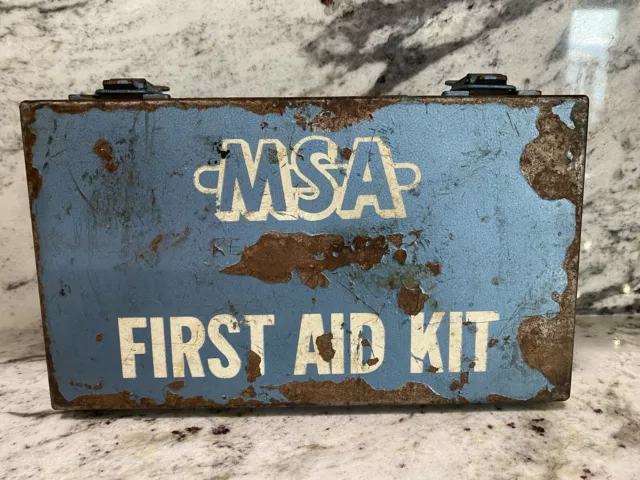 Vintage MSA Mine Safety Appliances Co 10 Unit First Aid Kit