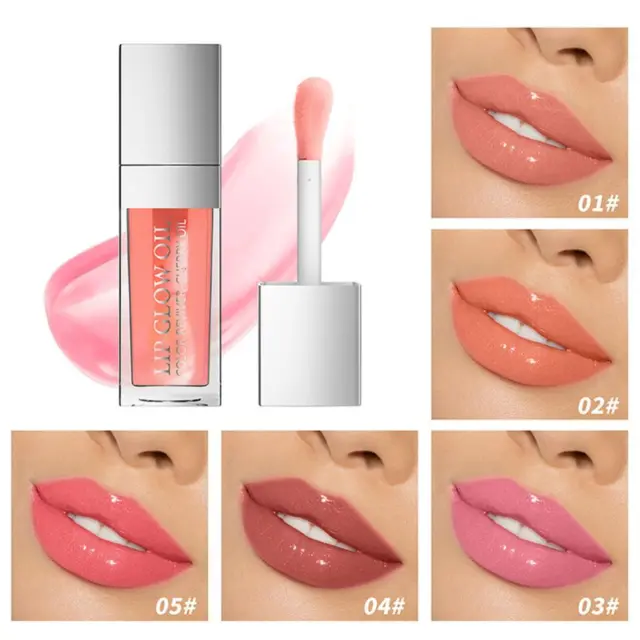Lip Oil Moisturizing Brightening Transparent Lip Oil Makeup Lip Plumper K3D V2G3