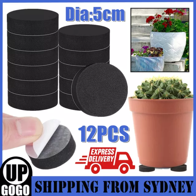 12X Invisible Low Profile Flower Pot Feet Garden Plant Pot Feet Risers-Non-slip