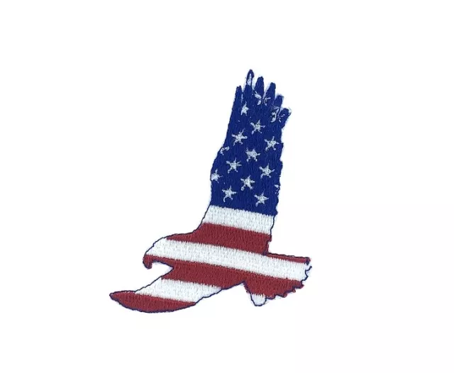 Patch aufnaher aufbugler applikation bügelbild adler fahne usa amerika flaggen