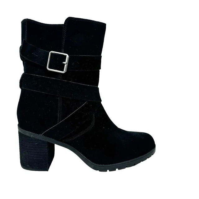 CLARKS LADIES MALVET Doris Tan Brown Suede Heels Ankle Boots Uk Size 7 D Eur 41. 35.99 PicClick UK