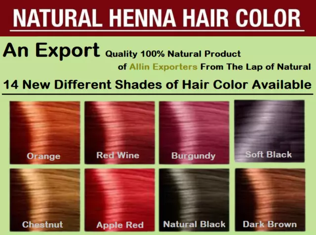 Teinture pour les cheveux au henné Poudre de couleur végétalien unisexe BIO...