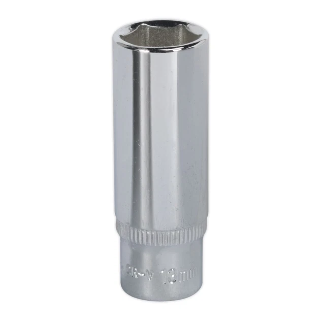 Sealey Walldrive&reg; Enchufe 13mm Profundo 0.6cmSq Conducir Totalmente Pulido