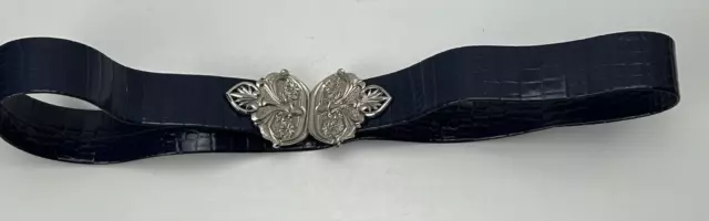 Gutos Women's Blue Formal Vintage Belt Silver Victorian Belt Buckle