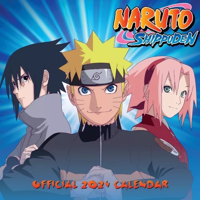 2025 CALENDAR NARUTO Shippuden Anime Month to View Square Wall Hang