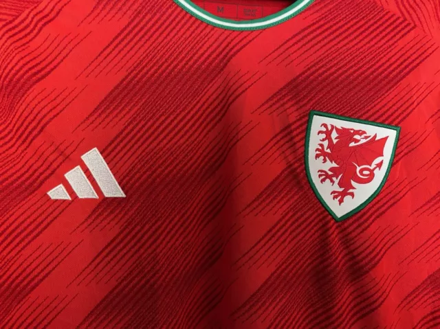 Wales National Team 2022/2023 Home Football Shirt Adidas Soccer Jersey Size M 3