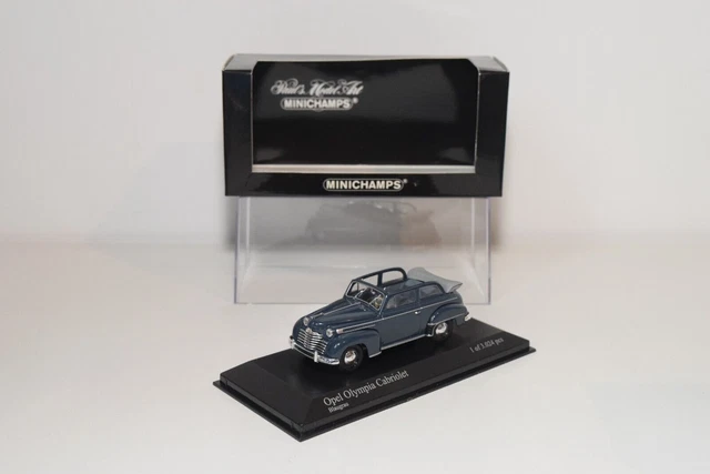 A56 1:43 Minichamps 430 040430 Opel Olympia Convertible 1952 Blue-Grey Mib