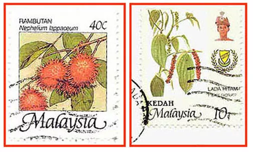 Malaysia (005) - zwei gestempelte Briefmarken verschiedene Werte