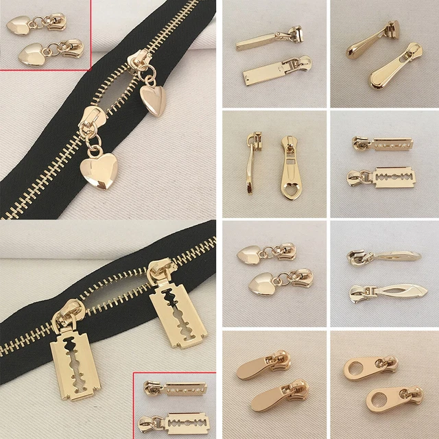 2 Paires 8 Zipper Pull Metal Hlipper Curseur À Fermeture