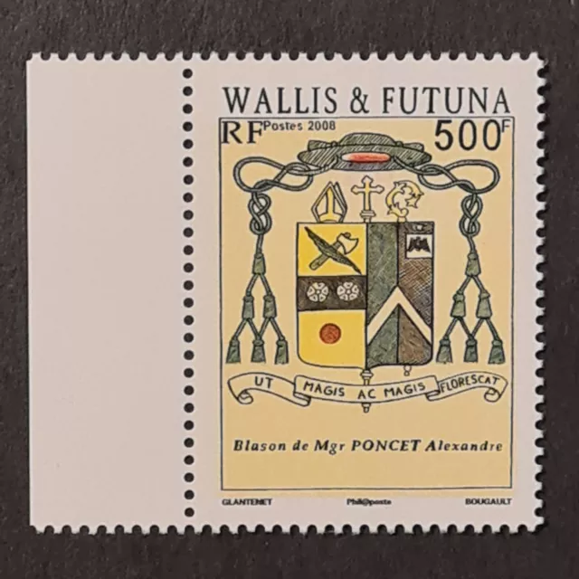 WALLIS AND FUTUNA 2008 XF MNH COAT OF ARMS HISTORY 500Fr high value 