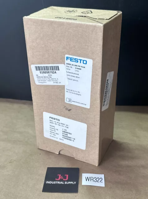 FACTORY SEALED- Festo DRRD-20-180-FH-Y12A Pneumatic Semi Rotary Drive 574400