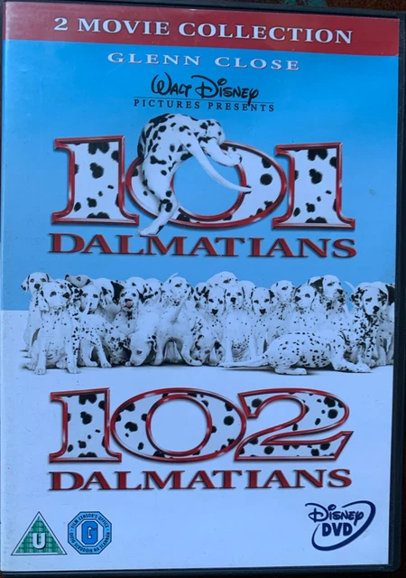 101 + 102 Dalmatians DVD 1996 Disney Cruella Live Action Movie Double ...