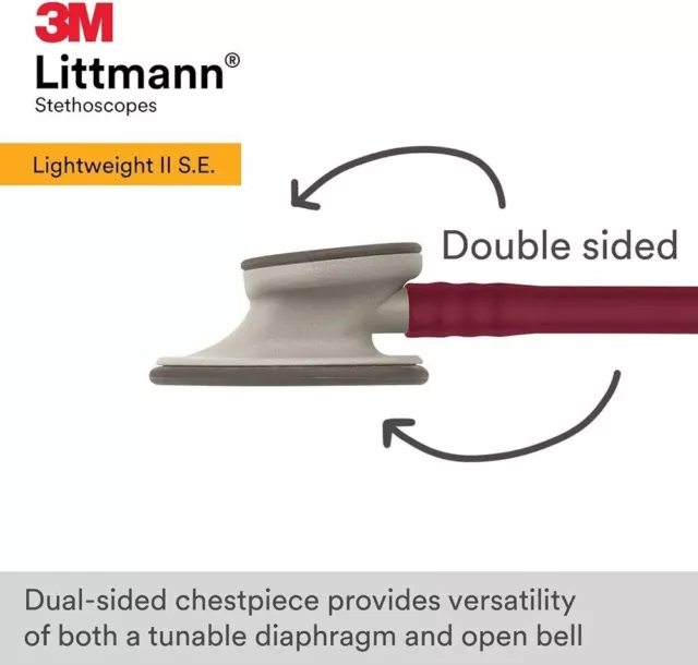 Stéthoscopes 3M Littmann Lightweight II SE pour infirmières, tube bordeaux,... 3