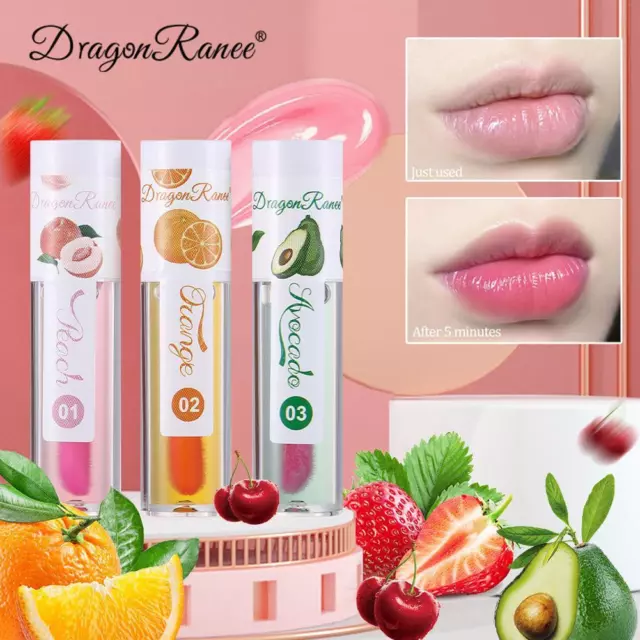 Fruit Series Color Changing Lip Oil, Long Lasting Nourishing Lip Glow Oil UKS