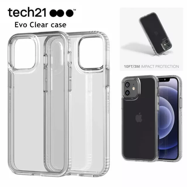 Tech21 Evo Clear Tough Slim Case Cover for Apple iPhone 12 Pro Max