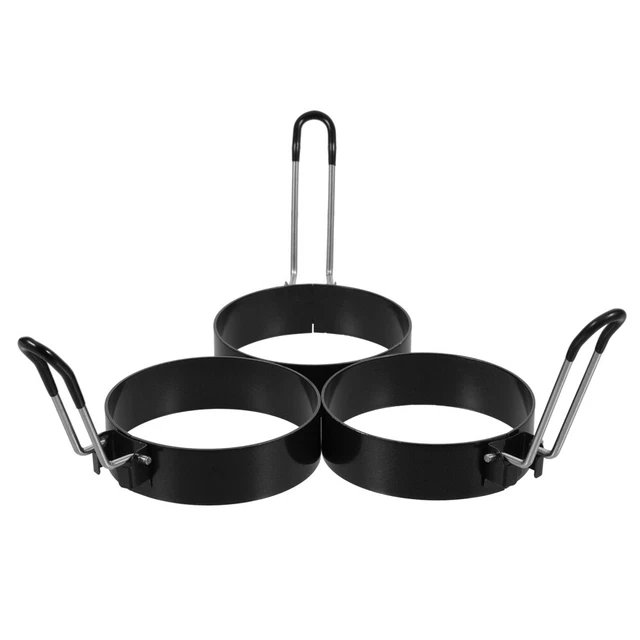 3 piezas anillos antiadherentes para freír huevos anillos redondos de acero inoxidable