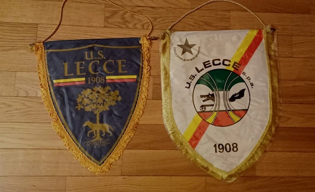 Lotto Gagliardetti Lecce Set Pennants Fanion Wimpel Maglia Lecce Collezione