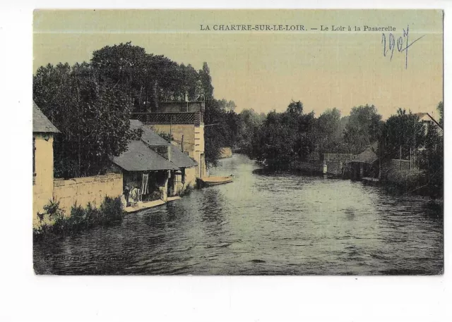 72  La Chartre Sur Le Loir  Le Loir A La Passerelle  Le Lavoir