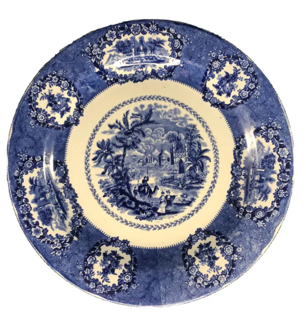 Ridgway / Ridgways England Blue 11 1/2" dinner plate Oriental Blue