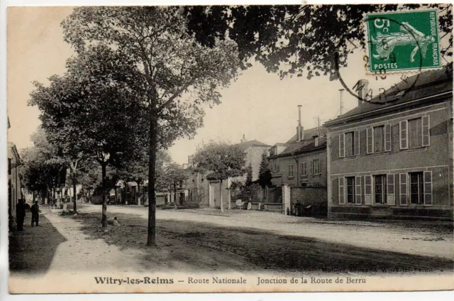 WITRY LES REIMS - Marne - CPA 51 - La jonction de la route de Berru