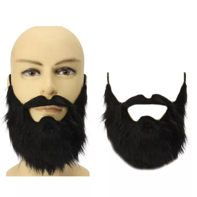 Halloween Party Fake Beards,Black Funny Fake Mustache Beard for Cosplay Supplies