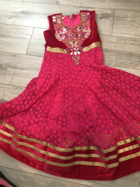 Girl Asian Indian Pakistani Party Wedding Dress Diwali Eid  Size 28 (6-7 )Years