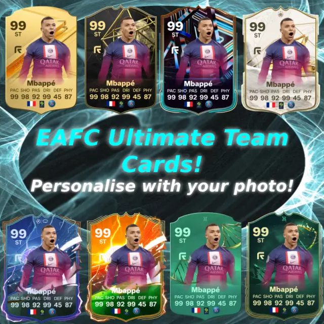 Personalised FUT Card EAFC / Fifa 24 Style Ultimate Team Cards, A1, A2, A3, A4