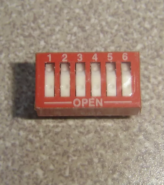 Lot of 2, Grayhill 76SB06 S Dip Switch, Rocker 6 position, NOS